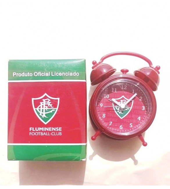 Relógio Despertador redondo Do Fluminense - Produto Licenciado Relógio Despertador redondo Do Fluminense - Produto Licenciado